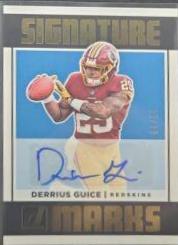 Derrius Guice Football Cards 2018 Donruss Signature Marks