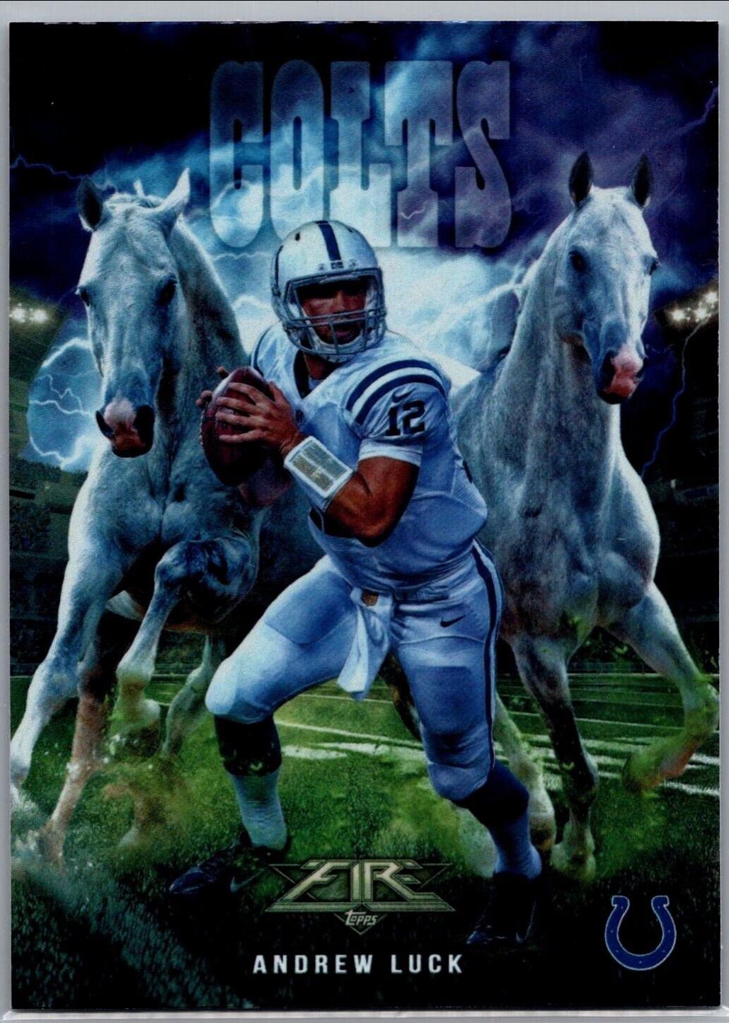 Andrew Luck #ITW-AL Football Cards 2015 Topps Fire Into the Wild