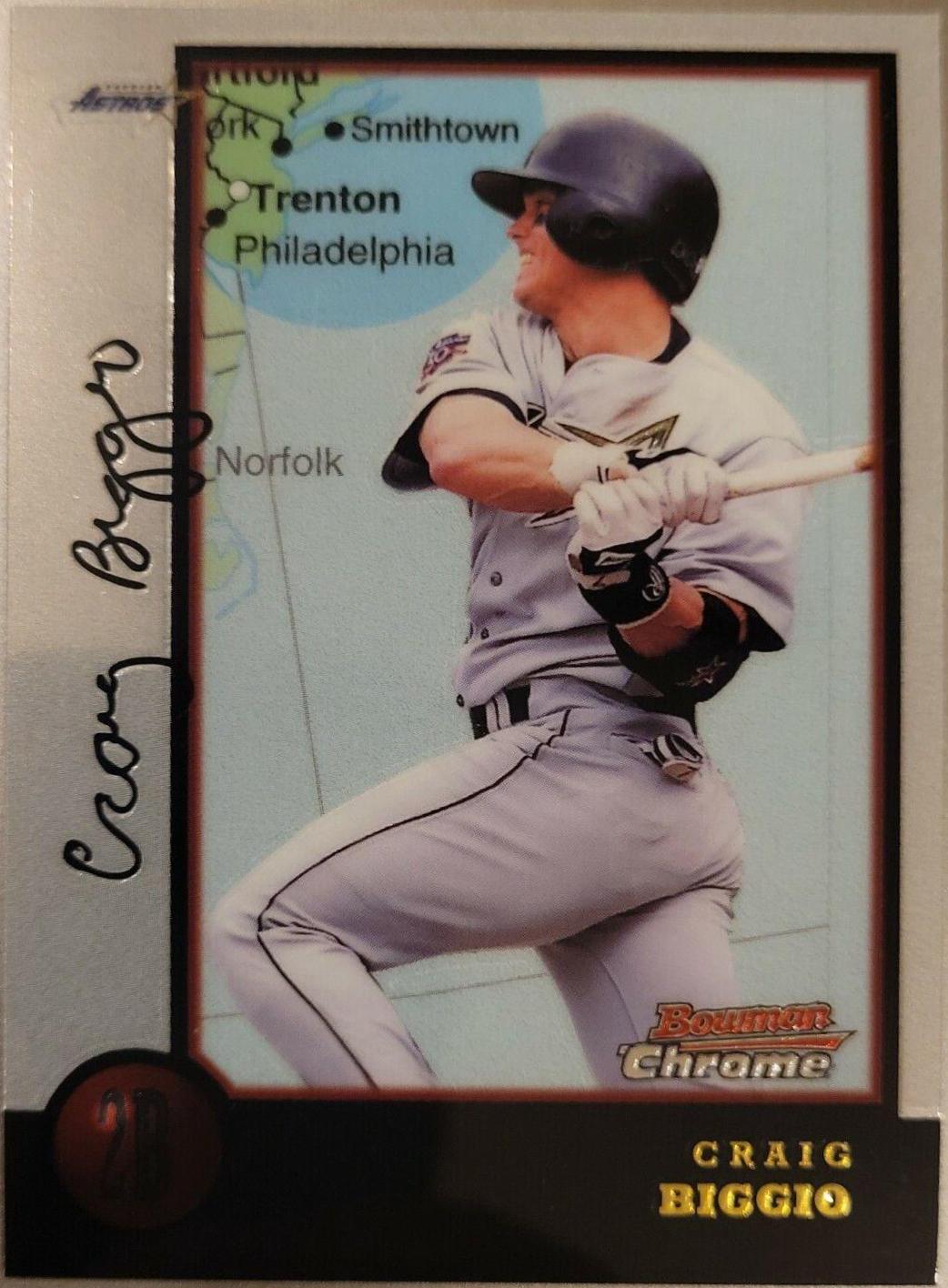 Craig Biggio #37 Baseball Cards 1998 Bowman Chrome International