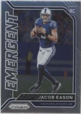 Jacob Eason #13 Football Cards 2020 Panini Prizm Emergent
