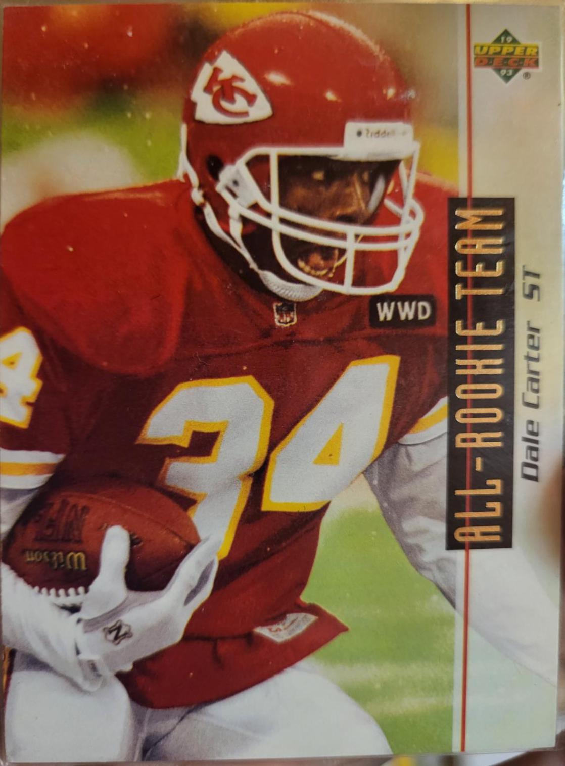 Dale Carter #55 Football Cards 1993 Upper Deck