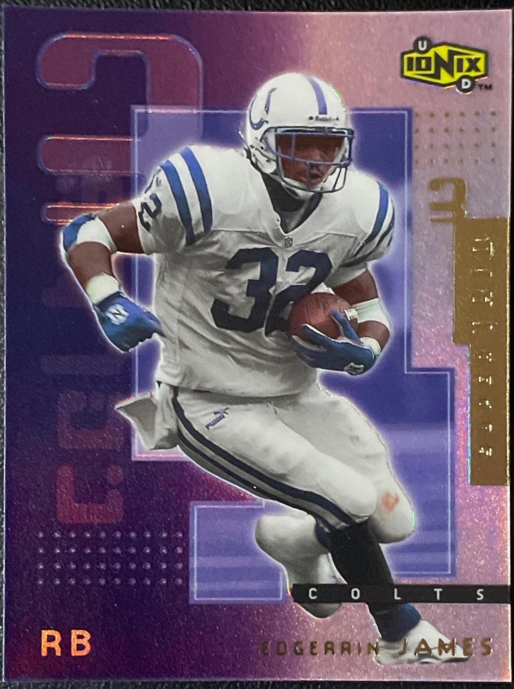Edgerrin James #ST2 Football Cards 2000 Upper Deck Ionix Super Trio