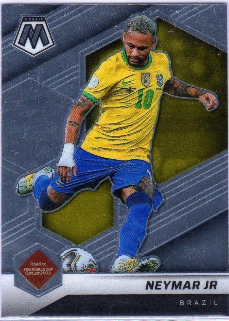 Neymar Jr #158 Soccer Cards 2021 Panini Mosaic Road to FIFA World Cup
