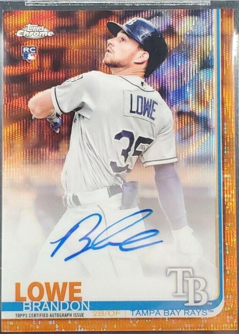 Brandon Lowe #BL Baseball Cards 2019 Topps Chrome Autographs