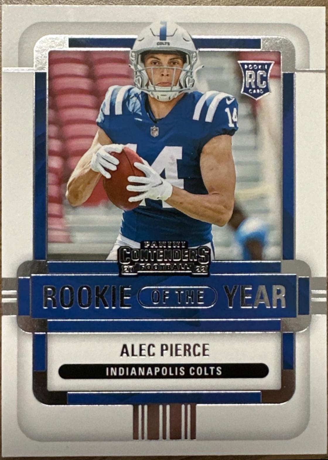Alec Pierce #ROY-API Football Cards 2022 Panini Contenders Rookie of the Year