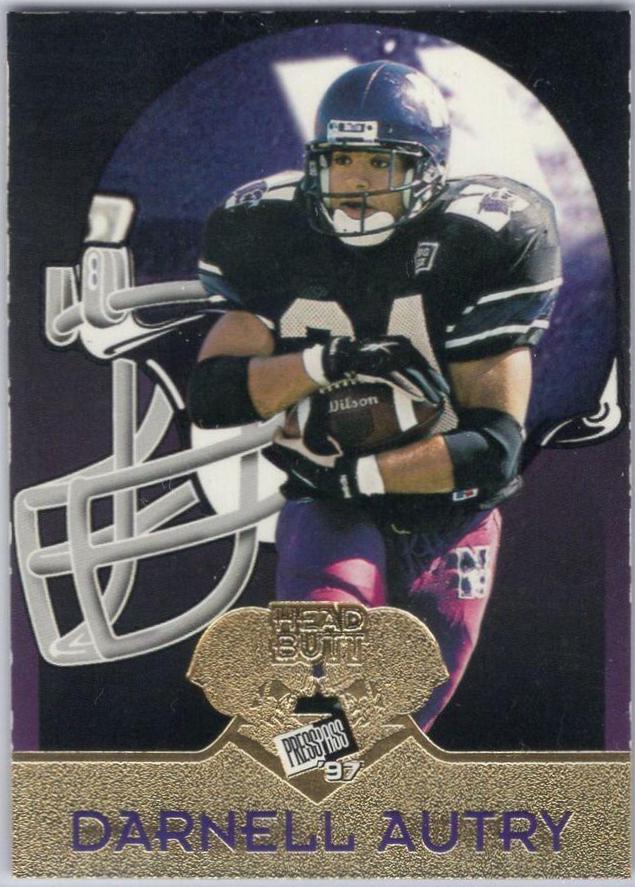 Darnell Autry #HB9 Football Cards 1997 Press Pass Head Butt