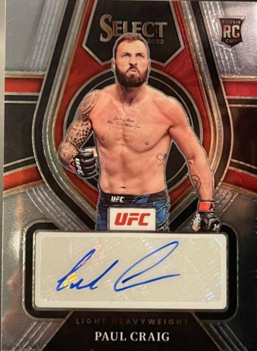 Paul Craig #RS-PCR Ufc Cards 2022 Panini Select UFC Rookie Signatures