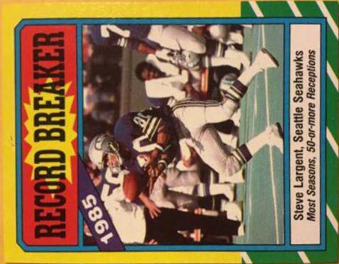 Steve Largent #4 Football Cards 1986 Topps