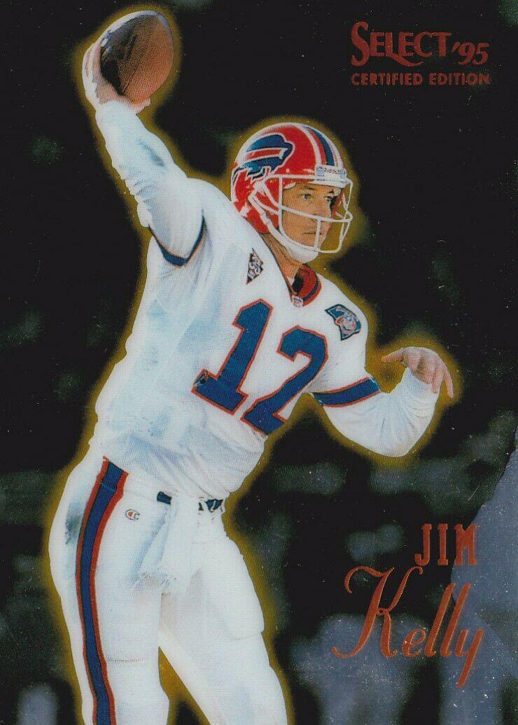 Jim Kelly #7 Football Cards 1995 Panini Select Certified