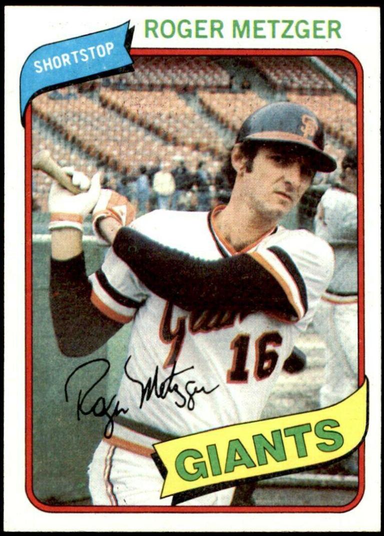 Roger Metzger #311 Baseball Cards 1980 Topps