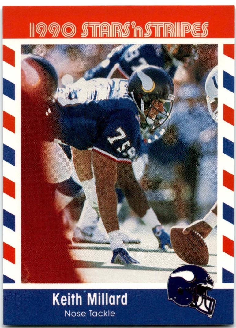 Keith Millard #68 1990 Fleer Stars N Stripes Football