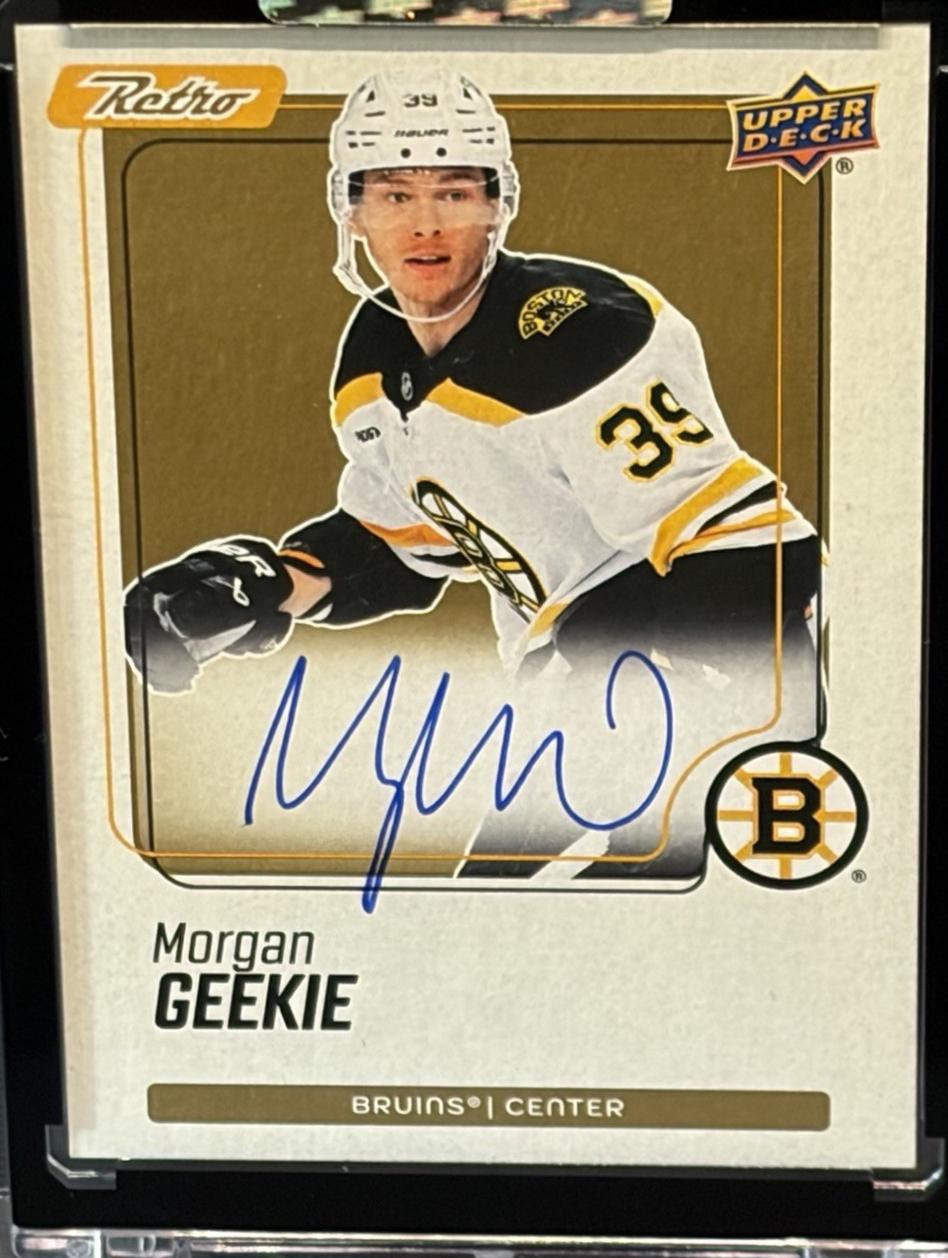 Morgan Geekie #RA-GE 2025 Upper Deck Clear Cut Retro Autograph Hockey