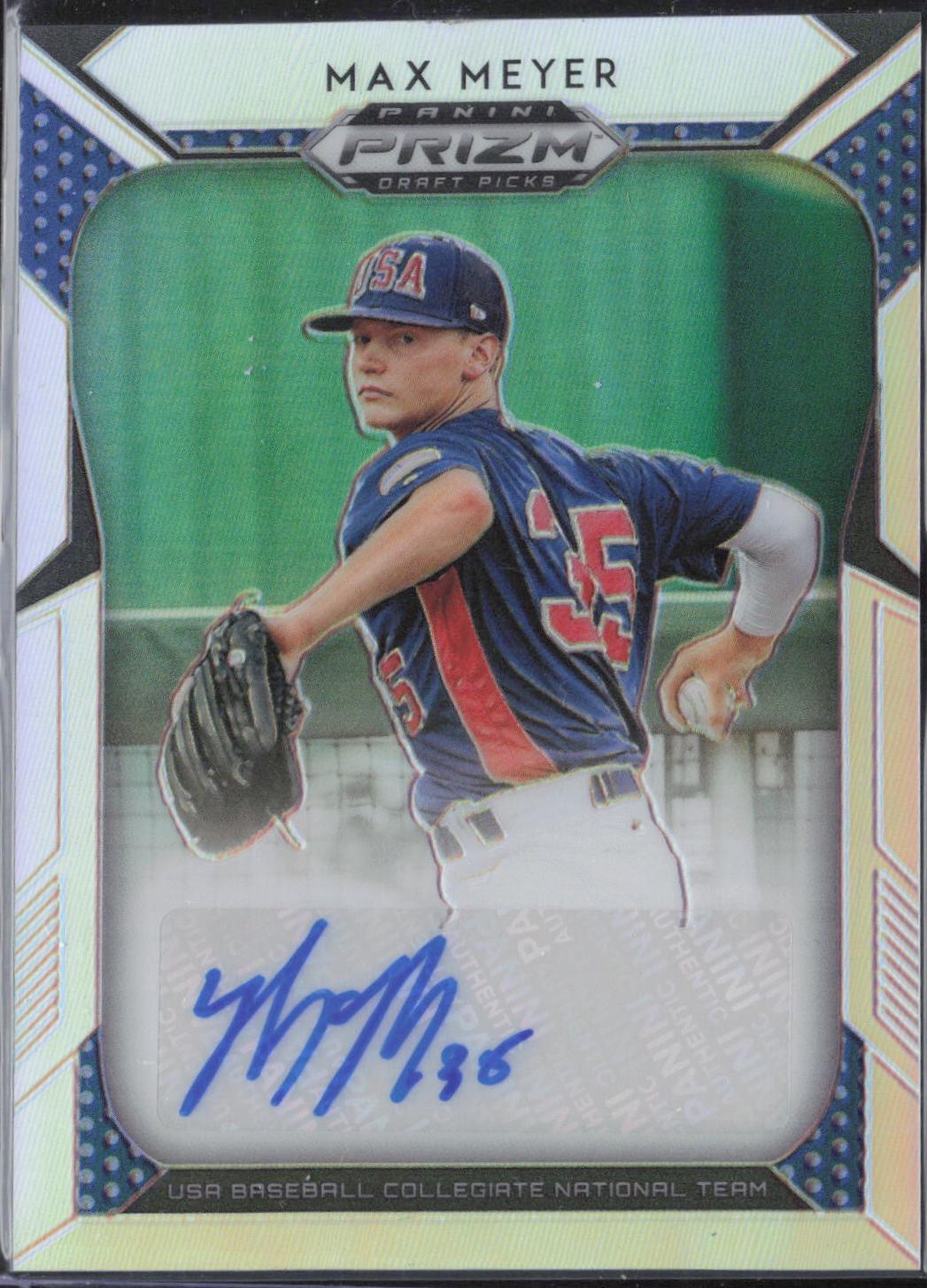 Max Meyer #114 2019 Panini Prizm Draft Picks Autographs Baseball