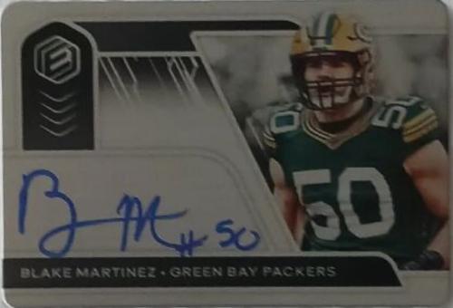Blake Martinez #SS-BM Football Cards 2020 Panini Elements Steel Signatures