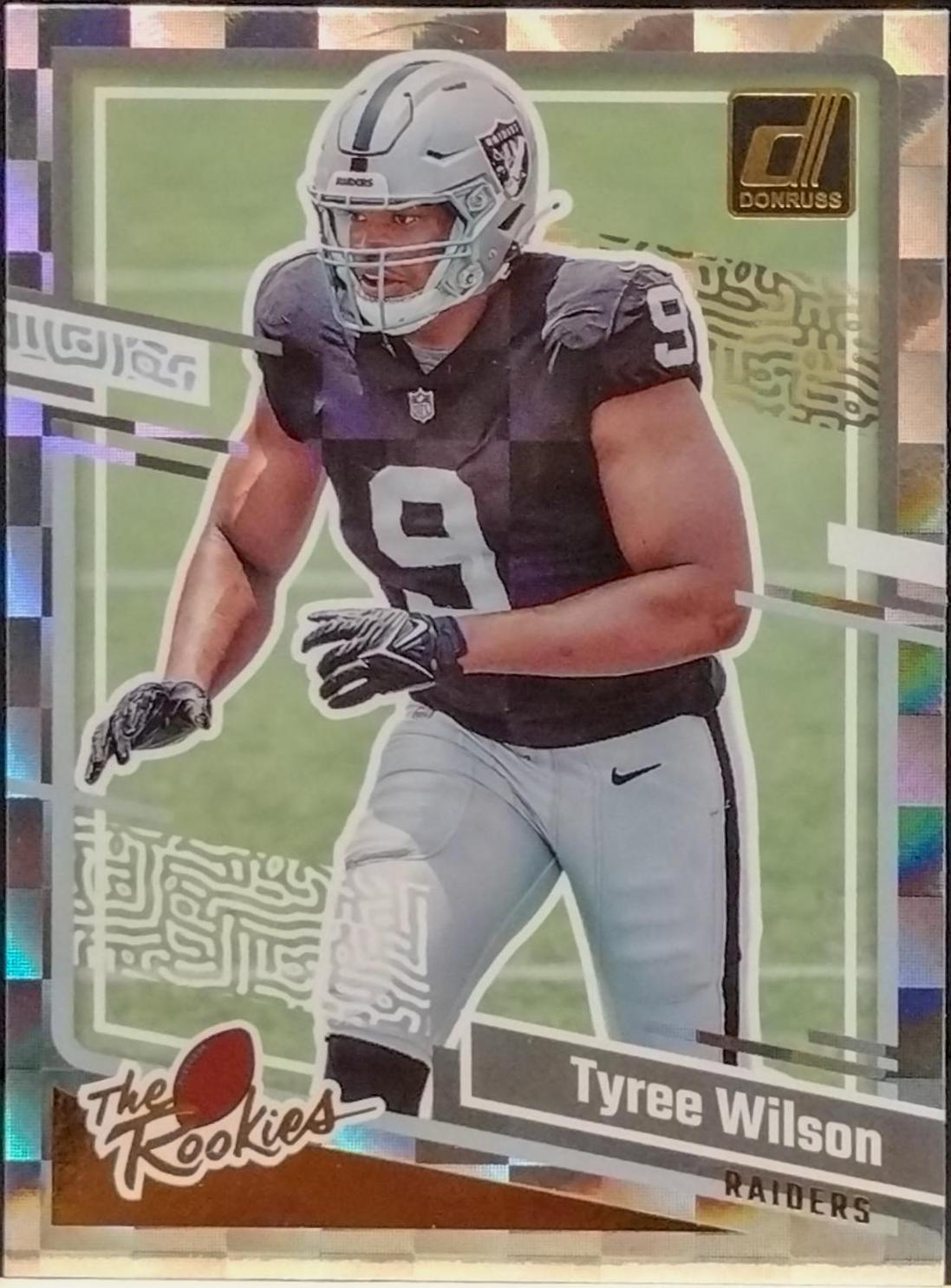 Tyree Wilson #3 Football Cards 2023 Panini Donruss The Rookies