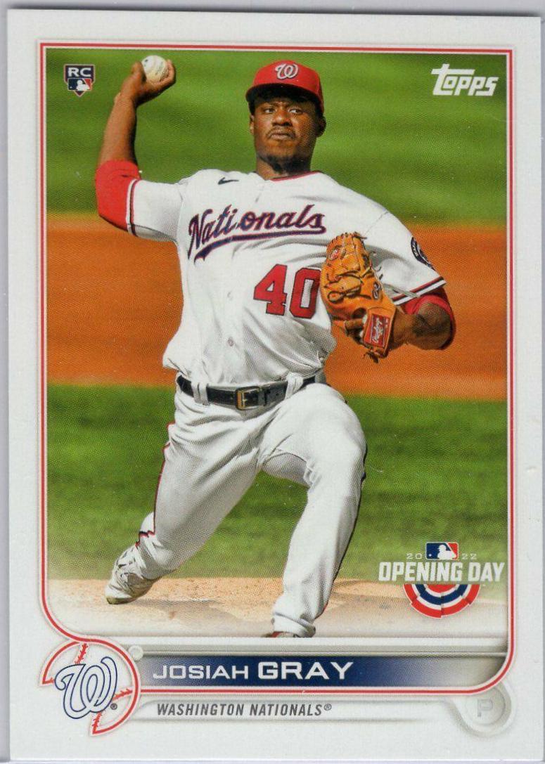 Josiah Gray #89 Baseball Cards 2022 Topps Opening Day