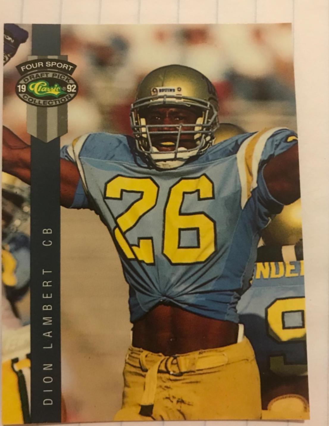 Dion Lambert #96 Football Cards 1992 Classic 4 Sport