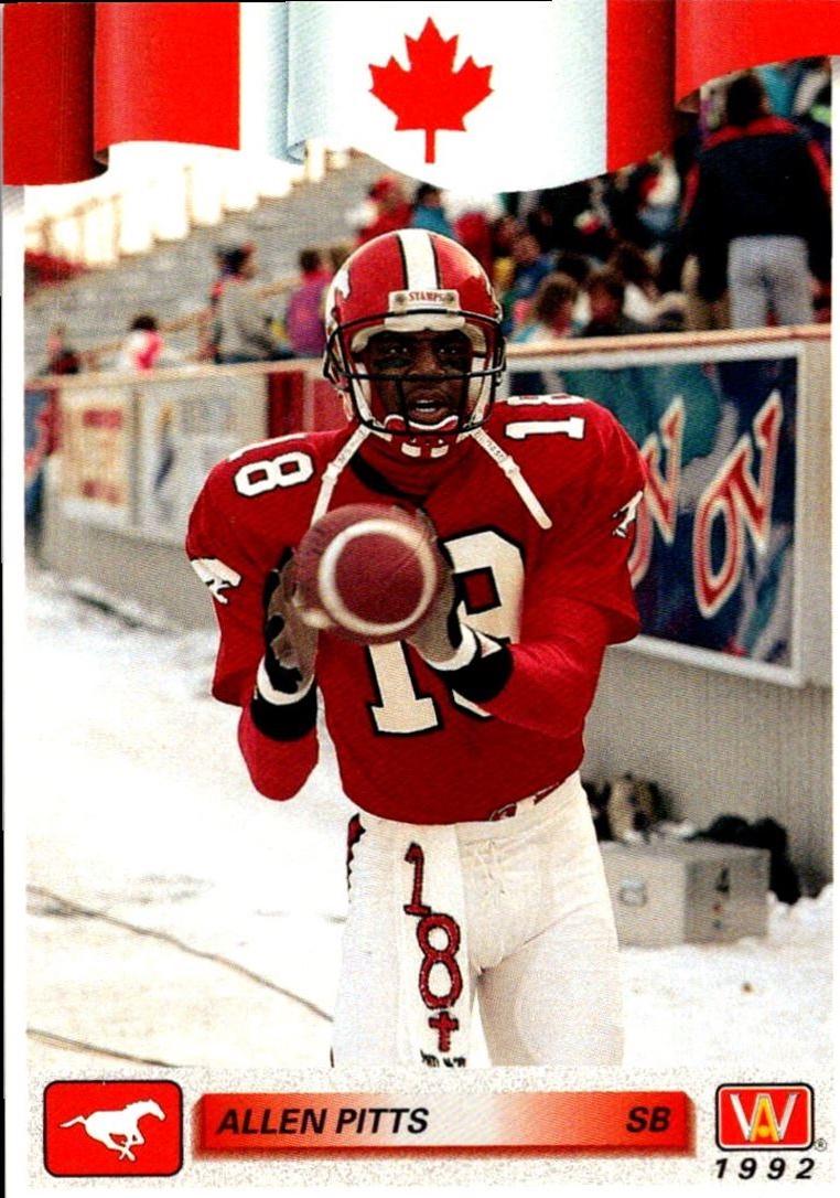 Allen Pitts #174 1992 All World Cfl Football