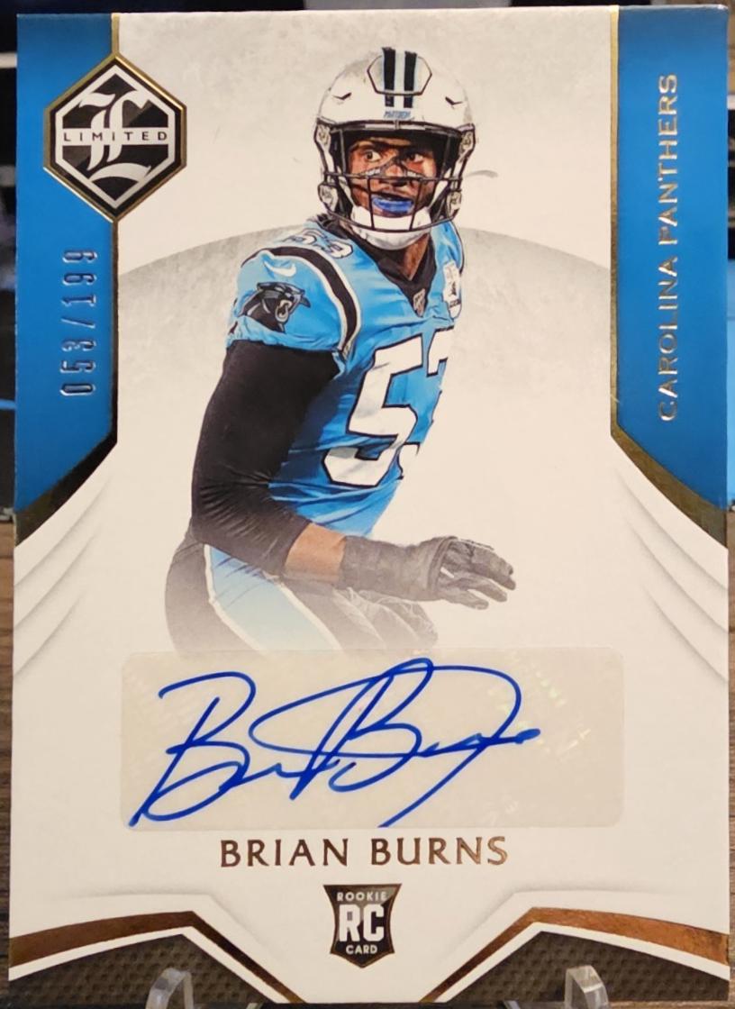 Brian Burns #186 2019 Panini Limited Football