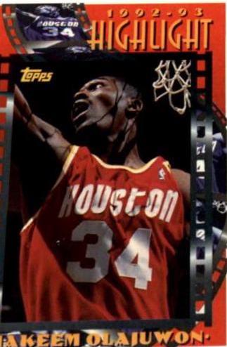 Hakeem Olajuwon #2 Basketball Cards 1993 Topps
