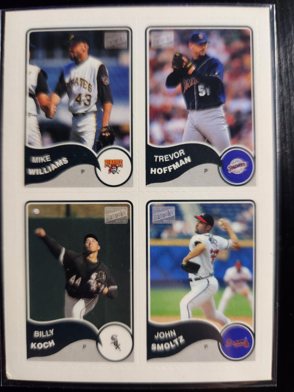 John Smoltz #6 of 55 Baseball Cards 2003 Bazooka 4 on 1 Stickers