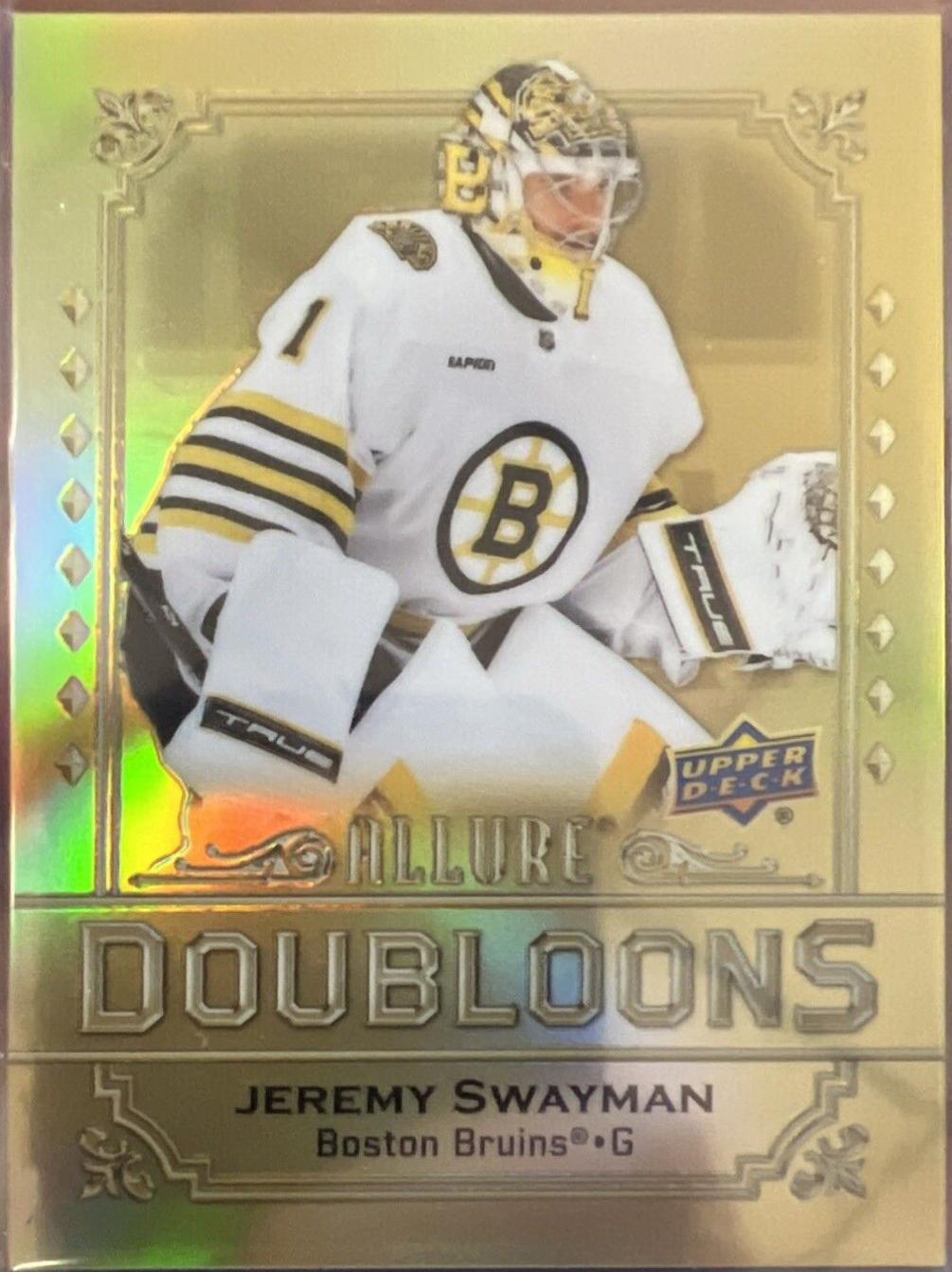 Jeremy Swayman #DB-5 Hockey Cards 2024 Upper Deck Allure Doubloons