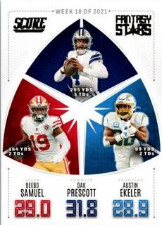 Deebo Samuel, Dak Prescott, Austin Ekeler