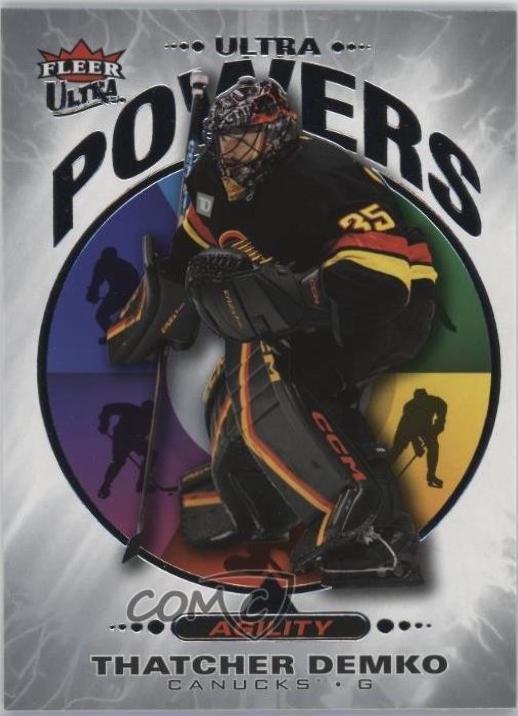 Thatcher Demko #12 2025 Fleer Ultra Power Hockey