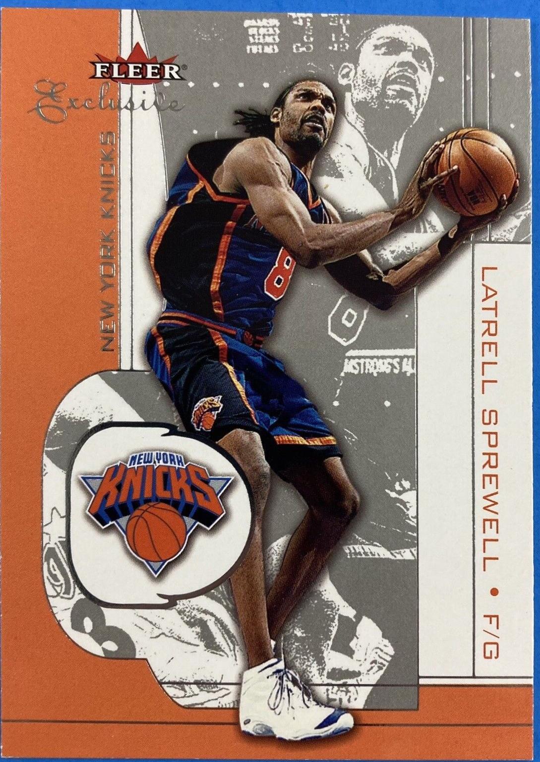 Latrell Sprewell #46 Basketball Cards 2001 Fleer Exclusive