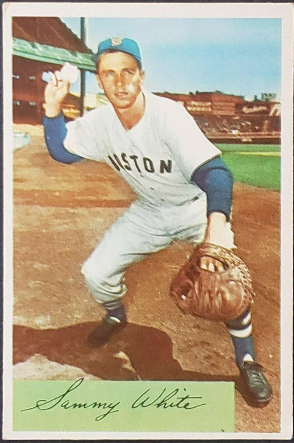 Sammy White #34 Baseball Cards 1954 Bowman