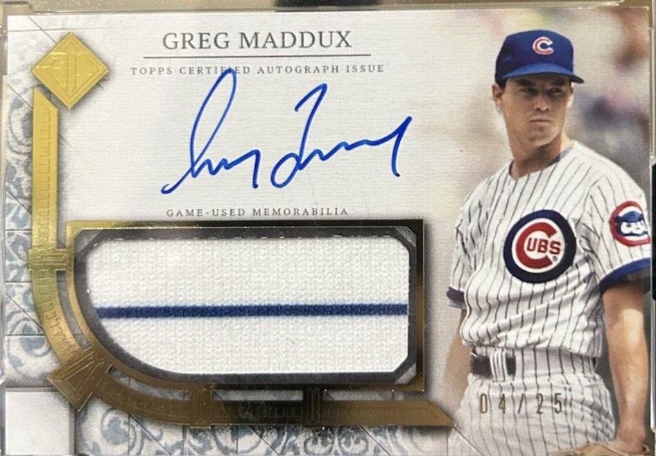 Greg Maddux #TCAR-GM Baseball Cards 2024 Topps Transcendent Collection Autograph Relic