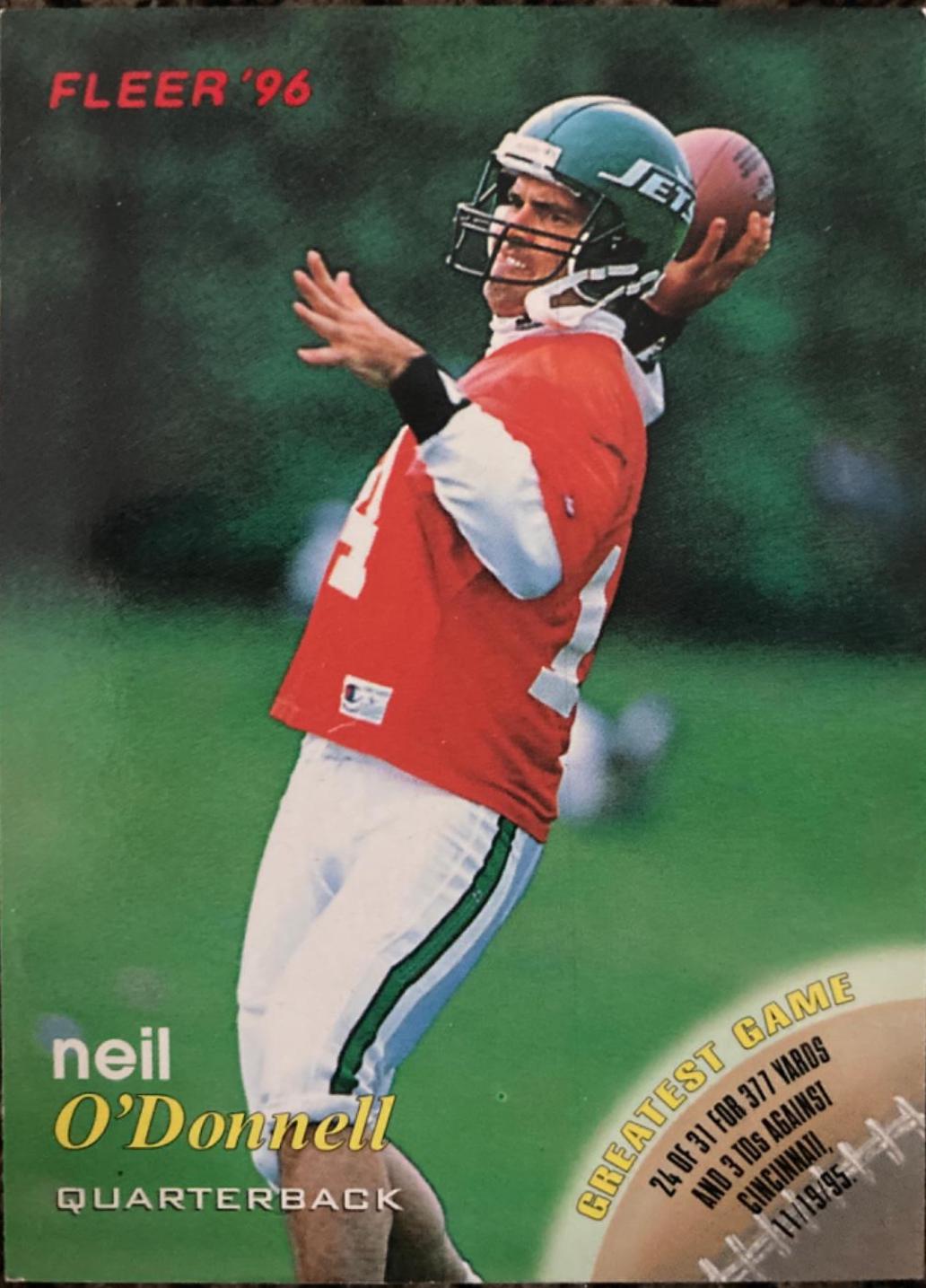 Neil O’Donnell #105 Football Cards 1996 Fleer
