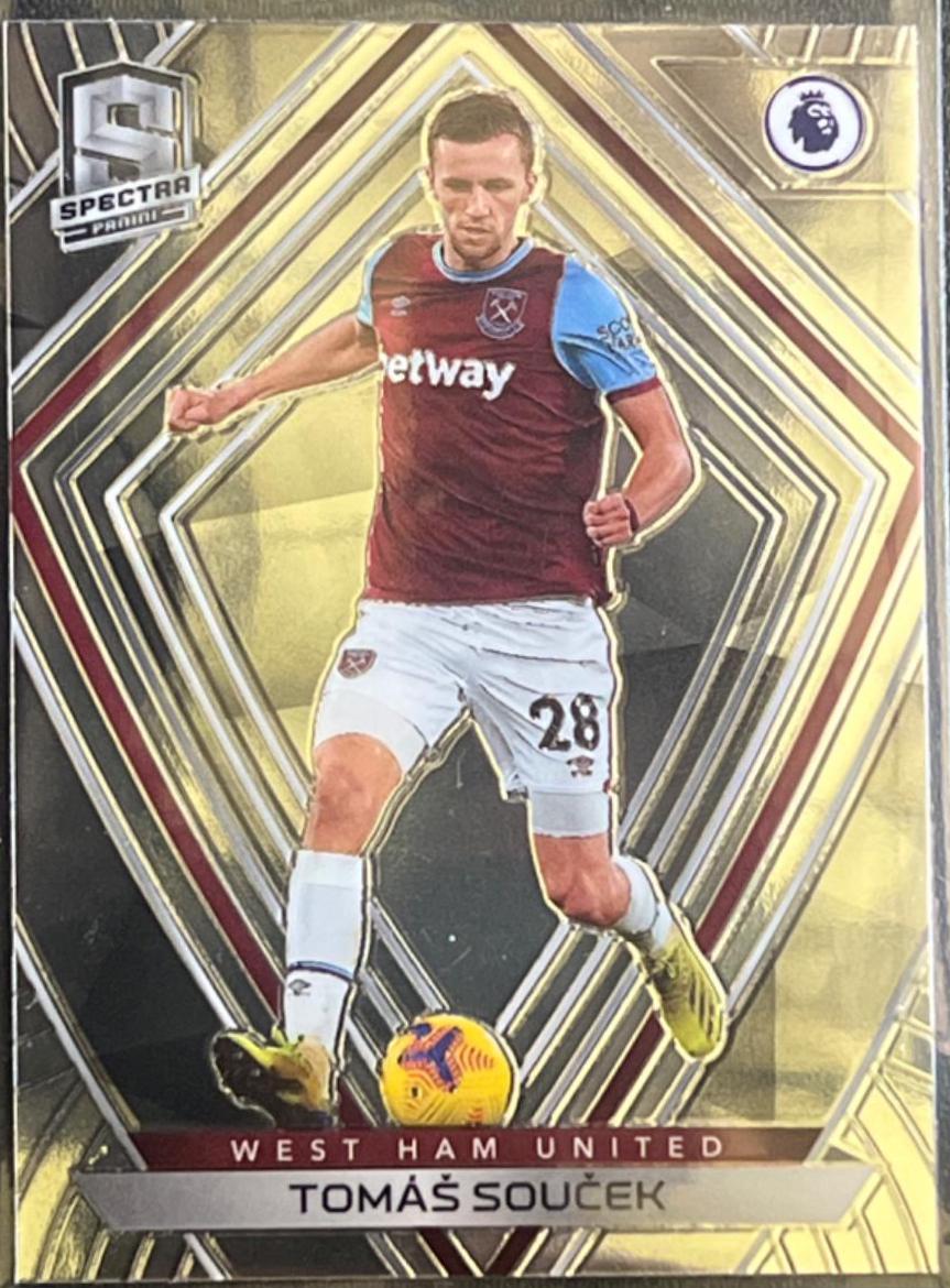 Tomas Soucek #4 Soccer Cards 2020 Panini Chronicles Spectra Premier League