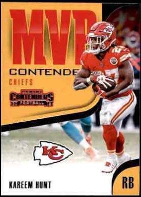 Kareem Hunt Football Cards 2018 Panini Contenders MVP