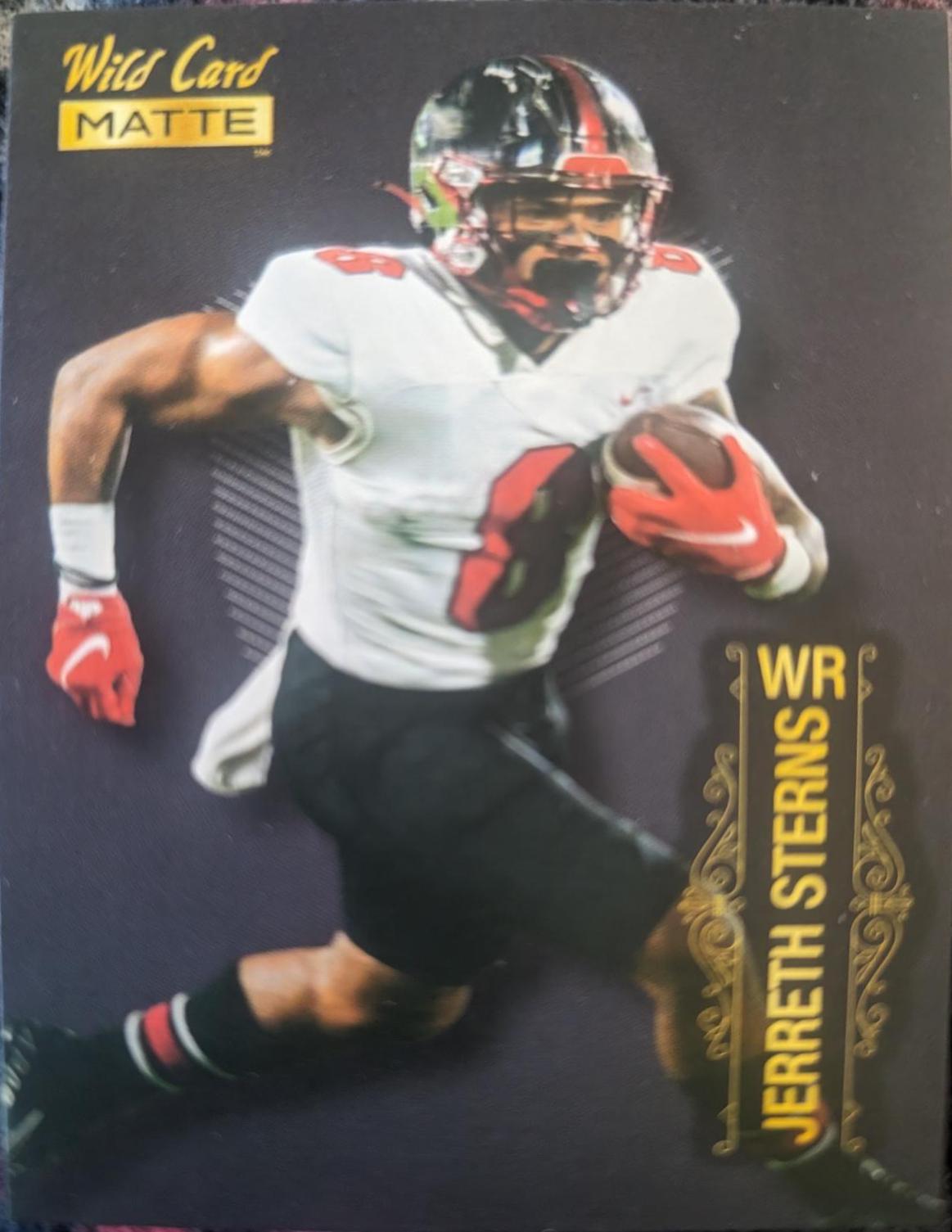 Jerreth Sterns #MB-62 Football Cards 2022 Wild Card Matte Black