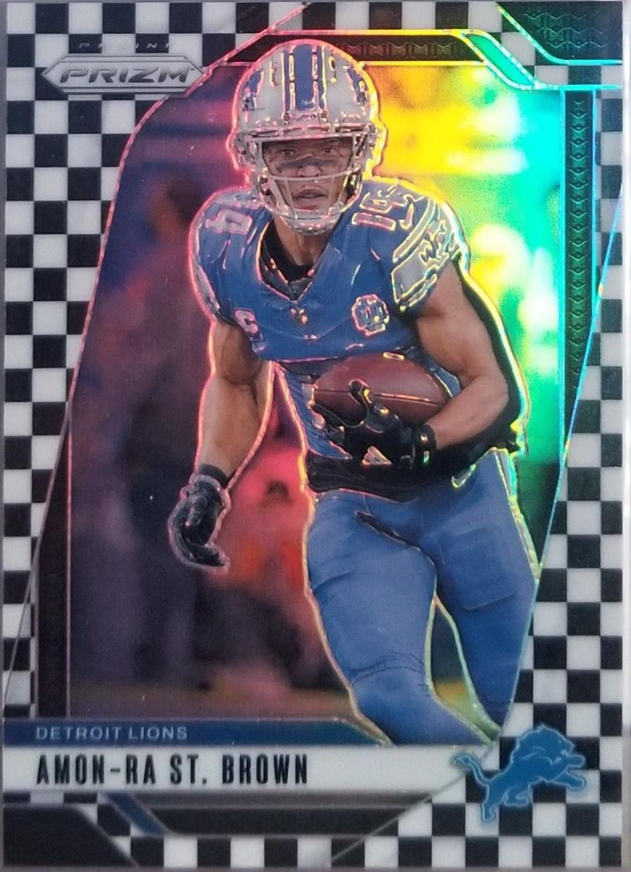 Amon-Ra St. Brown [Black White Checker] #95 Prices | 2024 Panini