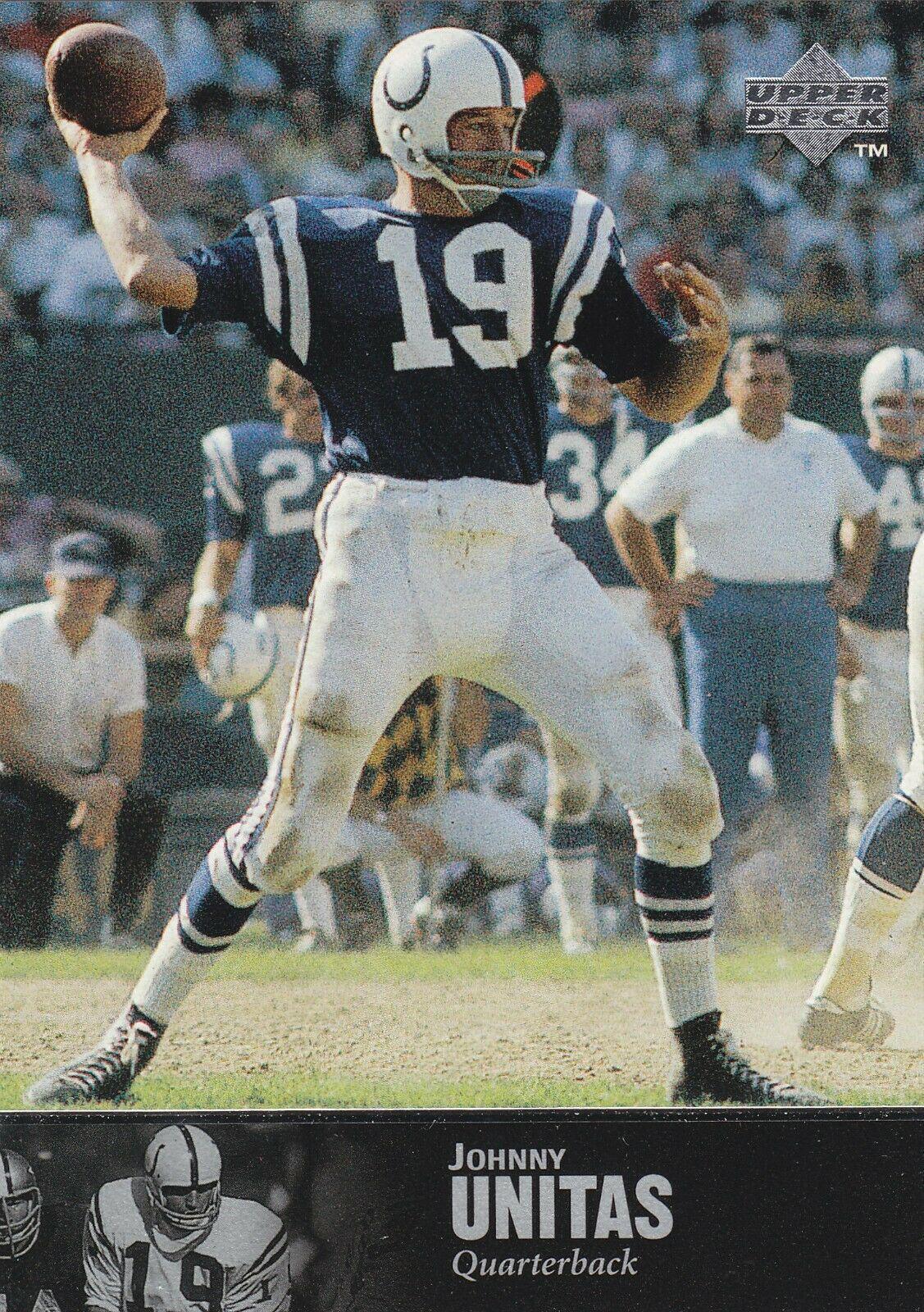 Johnny Unitas #9 Football Cards 1997 Upper Deck Legends