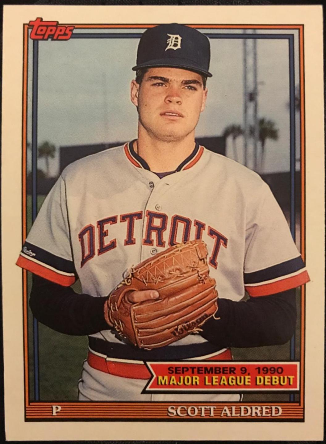 Scott Aldred #3 Baseball Cards 1991 Topps '90 M.L. Debut
