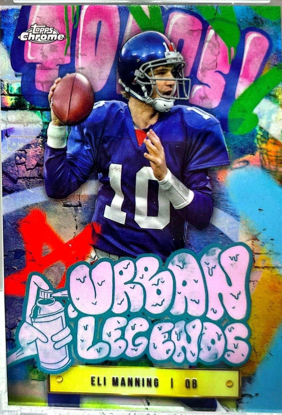 Eli Manning #UL-2 Football Cards 2024 Topps Chrome Urban Legends