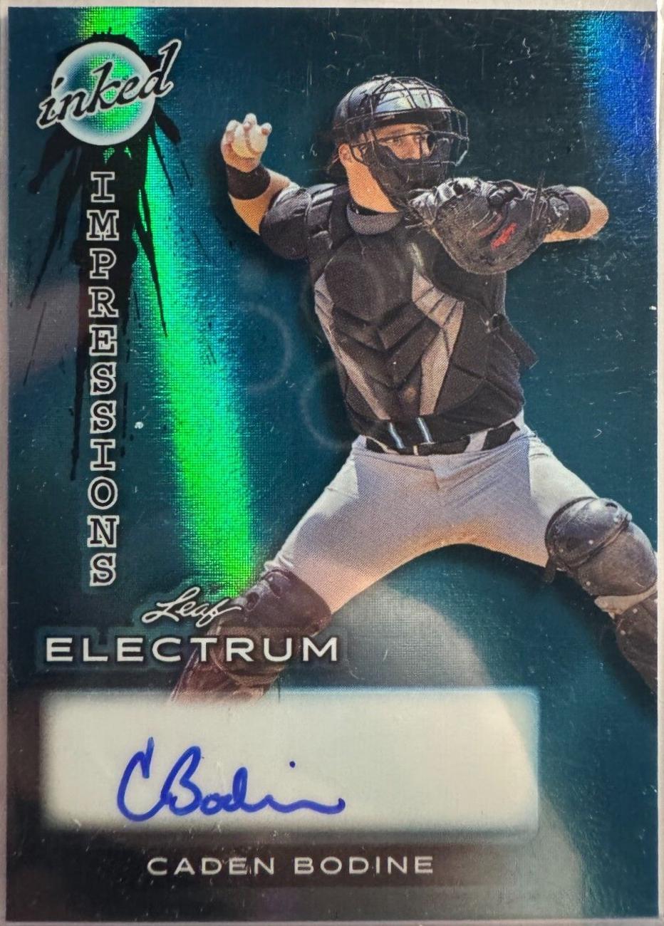 Caden Bodine #II-CB1 Baseball Cards 2024 Leaf Electrum Inked Impressions