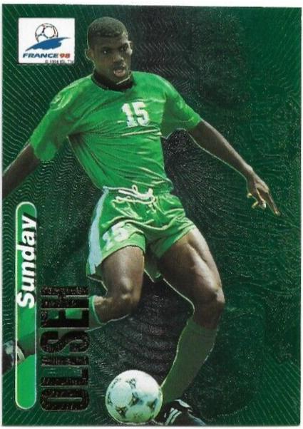 Sunday Oliseh #37 Soccer Cards 1998 Panini FIFA World Cup