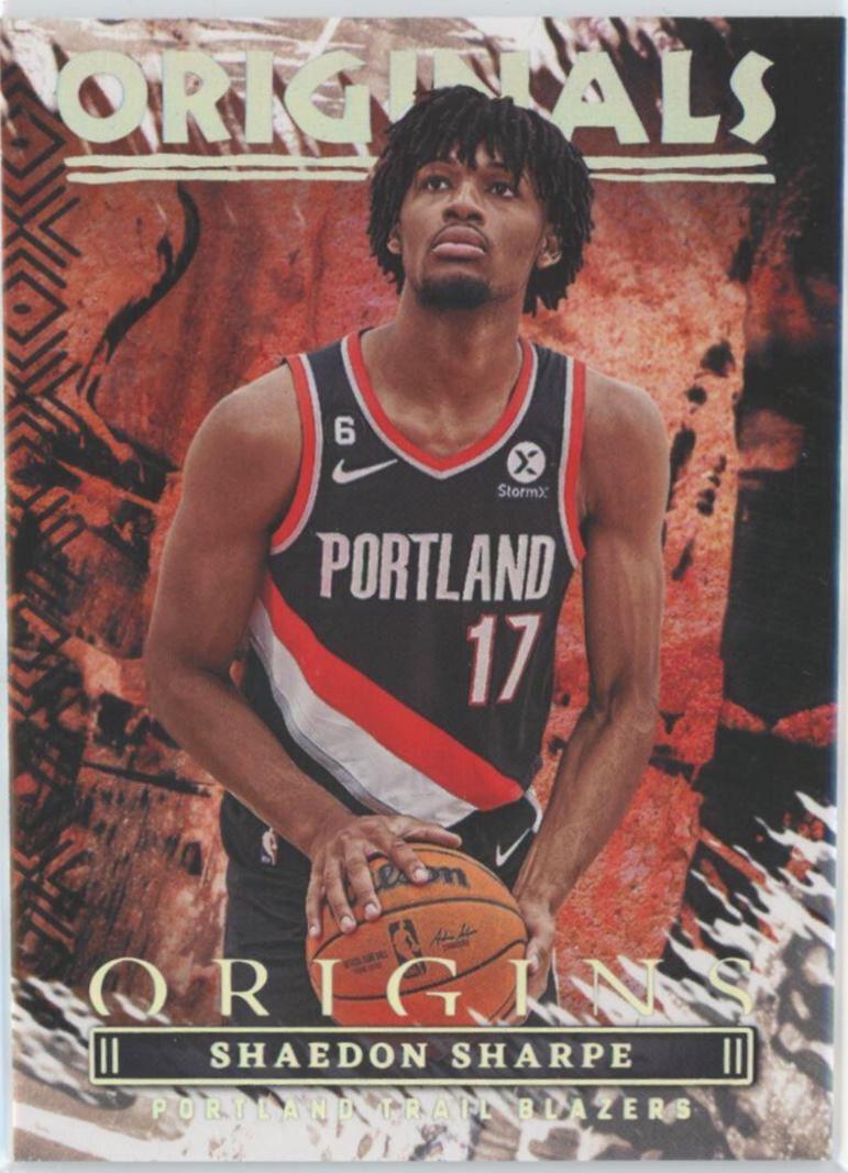 Shaedon Sharpe #15 Basketball Cards 2022 Panini Origins Originals