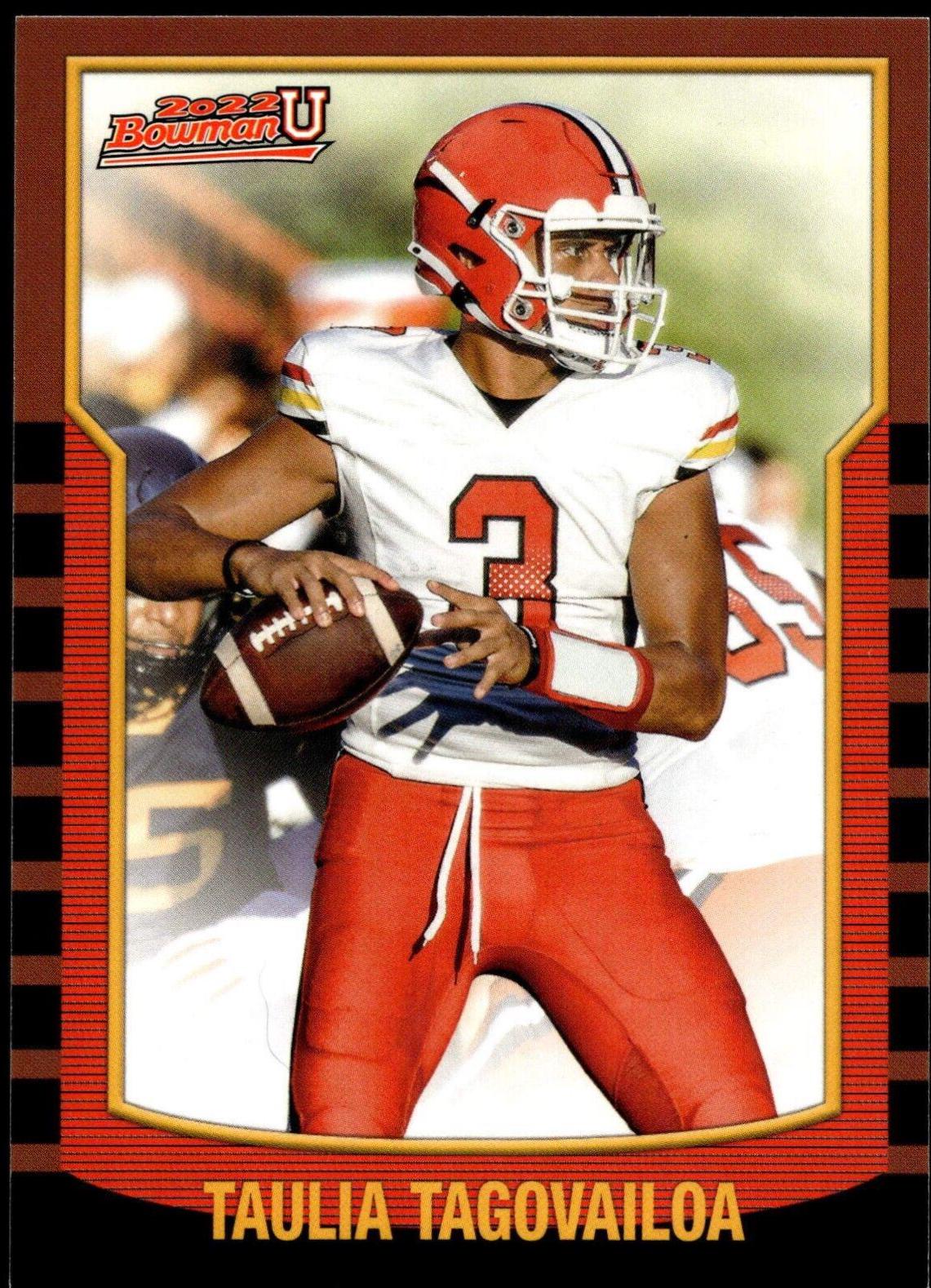 Taulia Tagovailoa #2KB-16 Football Cards 2021 Bowman University 2000
