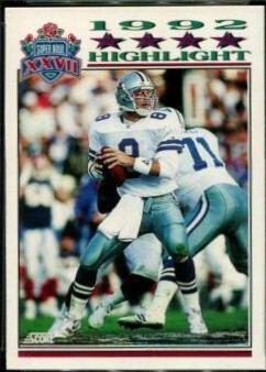 Troy Aikman #411 Football Cards 1993 Panini Score