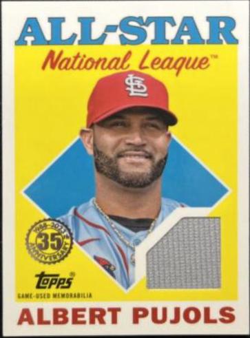 Albert Pujols #88ASR-AP Baseball Cards 2023 Topps 1988 All Star Relics