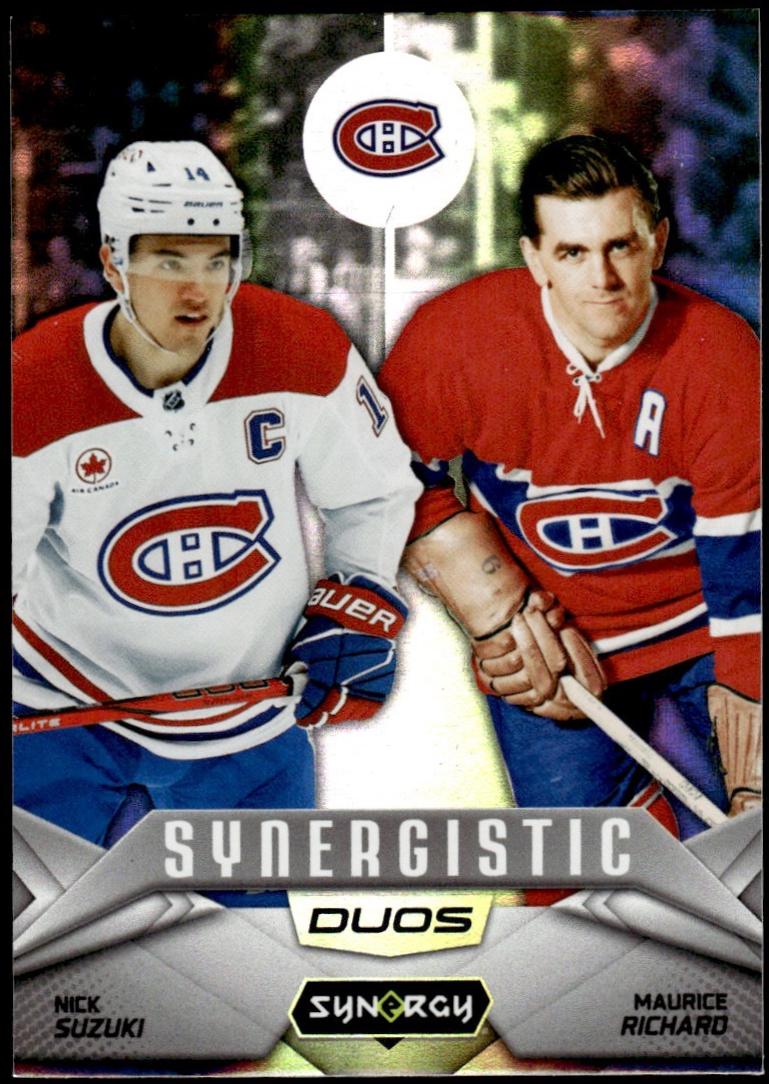 Nick Suzuki / Maurice Richard #SD-1 Hockey Cards 2024 Upper Deck Synergy Synergistic Duos Stars and Legends
