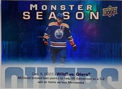 Connor McDavid #MS-28 Hockey Cards 2023 Upper Deck Monster Season