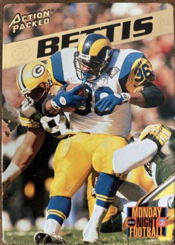 Jerome Bettis #4 Football Cards 1995 Action Packed Monday Night Football