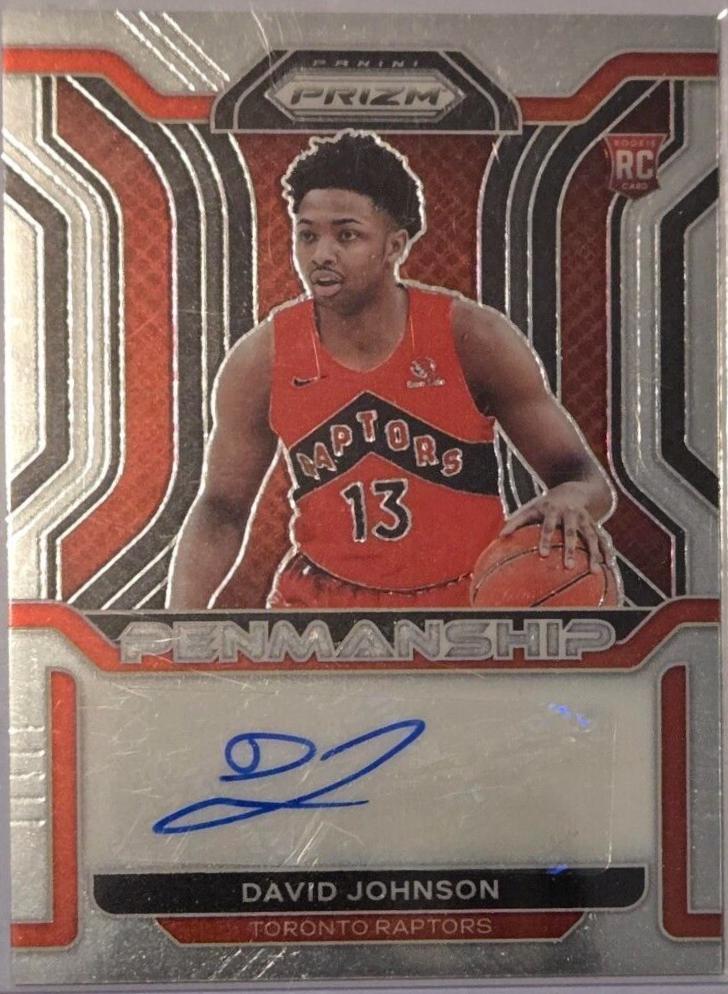 David Johnson #RP-DJO Basketball Cards 2021 Panini Prizm Rookie Penmanship