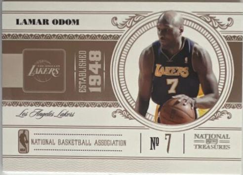 Lamar Odom #45 Basketball Cards 2010 Panini National Treasures
